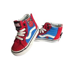 Vans SK8-Hi Zip (Marvel) Spider-Man/True White Todder Size 3.5